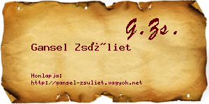 Gansel Zsüliet névjegykártya